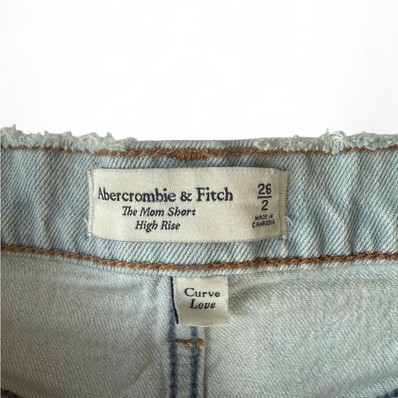 Abercrombie & Fitch Y2K 2000s Curve Love High Rise Loose Light Wash Jean Shorts - Picture 3 of 6